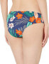Фото #2 товара Hobie Junior's Women's 168646 Ruffled Solid Hipster Floral Bikini Bottom Size L