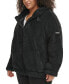 Фото #3 товара Plus Size Sherpa Oversized Hooded Jacket