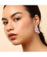 Women's Pink Embellished Cluster Stud Earrings