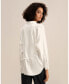 ფოტო #3 პროდუქტის Women's Loungeful Split Neck Silk Shirt for Women