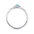 Silver ring with blue Topaz and Brilliance Zirconia JJJR1100TS