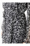 Фото #10 товара Платье LC WAIKIKI Цветочное V-образное длинное с длинным рукавом A-силуэт