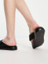 Фото #3 товара Urban Revivo flatform toe post sandal in black