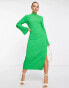 Фото #1 товара & Other Stories rib knitted midi dress in green