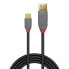 Фото #2 товара Lindy 3m USB 2.0 Type A to C Cable, Anthra Line, 3 m, USB A, USB C, USB 2.0, 480 Mbit/s, Black, Grey