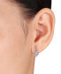 ფოტო #2 პროდუქტის Morganite (1 ct. t.w.) & Diamond (1/8 ct. t.w.) Heart Drop Earrings in 10k Rose Gold