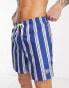 Фото #1 товара PacSun dusty stripe swim shorts in blue