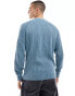 Фото #4 товара Abercrombie & Fitch heavyweight crew neck knit jumper in powder blue