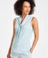 Фото #2 товара Women's Sleeveless Tie-Neck Top, Regular and Petite Sizes