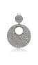 Фото #1 товара Suzy Levian New York suzy Levian Sterling Silver Cubic Zirconia Pave Open Circle Large Disk Pendant Necklace