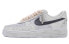 【定制球鞋】 Nike Air Force 1 Low 07 vibe风主题定制 做旧 结构鞋带 银饰羽毛 高街 情侣 低帮 板鞋 男女同款 灰白 / Кроссовки Nike Air Force CW2288-111