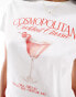 Miss Selfridge cosmo cocktail tee in white