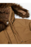 Фото #8 товара Пальто Koton Hooded Faux Fur Belted Zipper Koat