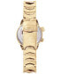 ფოტო #2 პროდუქტის Women's Elise Swiss Tri-Time 28k Gold Ion-Plated Stainless Steel Bracelet Watch 33mm