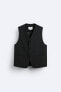 Waistcoat with covered buttons