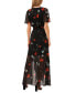 Фото #2 товара Women's Floral Flutter Sleeve Maxi Dress