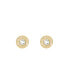 CHERELLE: Crystal Button Stud Earrings