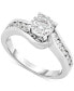 ფოტო #1 პროდუქტის Diamond Swirl Channel-Set Engagement Ring (1 ct. t.w.) in 14k White Gold