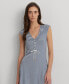 ფოტო #3 პროდუქტის Women's Striped Lace-Up Dress