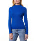 Women's Ribbed Mock-Neck Sweater, Regular & Petites Angelfish, XS - фото #1