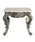 Фото #6 товара Miliani End Table, Natural Marble & Antique Bronze Finish