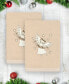 Christmas Angel Embroidered Luxury 100% Turkish Cotton Hand Towels, 2 Piece Set