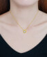 ფოტო #2 პროდუქტის Cubic Zirconia Asymmetric Halo Pendant Necklace in 18k Gold-Plated Sterling Silver, 16" + 2" extender, Created for Macy's