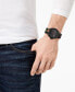 ფოტო #2 პროდუქტის Men's Printed Black Silicone Strap Watch 46mm