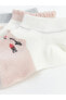 Фото #3 товара LCW baby Baskılı Kız Bebek Patik Çorap 3'lü