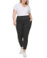 Фото #4 товара Plus Size Solid Side-Pocket Pull-On Leggings