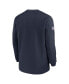 Men's Navy Chicago Bears 2023 Sideline Throwback Heavy Brushed Waffle Long Sleeve Top