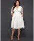 ფოტო #3 პროდუქტის Plus Size Bella Lace A-Line Cocktail Dress