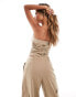 Фото #3 товара Kaiia bandeau foldover top co-ord in taupe