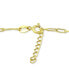 ფოტო #4 პროდუქტის Paperclip Link Ankle Bracelet in Sterling Silver and 18k Over Silver, Created for Macy's