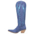 Фото #5 товара Dingo Thunder Road Embroidered Snip Toe Cowboy Womens Blue Casual Boots DI597-4