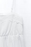 Фото #9 товара Комбинированное платье миди из поплина ZARA