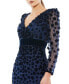 ფოტო #2 პროდუქტის Women's Embellished V Neck Illusion Long Sleeve Column Midi