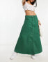 Urban Revivo cargo midi skirt in green