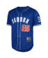 Men's Saquon Barkley Royal New York Giants Mesh Baseball Button-Up T-shirt