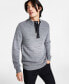 Фото #1 товара Men's Regular-Fit Space-Dyed 1/4-Zip Mock Neck Sweater, Created for Macy's