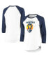 ფოტო #2 პროდუქტის Women's Navy, White Las Vegas Aviators Three-Quarter Sleeve Baseball T-shirt