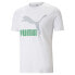 Puma Classics Logo Crew Neck Short Sleeve T-Shirt Mens White Casual Tops 5380695