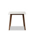 Фото #3 товара Kaylee Mid-Century Modern Transitional 31.5" Finished Wood Dining Table with Faux Marble Tabletop