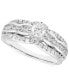 ფოტო #1 პროდუქტის Diamond Halo Multirow Engagement Ring (1 ct. t.w.) in 14k White Gold
