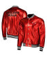 ფოტო #1 პროდუქტის Men's and Women's Red Chicago Bulls Metallic Full-Snap Bomber Jacket