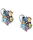 ფოტო #3 პროდუქტის EFFY® Multi-Gemstone Flower Stud Earrings (6-1/20 ct. t.w.) in Sterling Silver