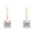 Minimalist gold-plated earrings with zircons EA914R