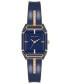 ფოტო #1 პროდუქტის Women's Rose Gold-Tone Alloy with Navy Enamel Bangle Watch 32mm