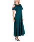 Фото #3 товара Women's Ruffle Cold Shoulder A-Line Maxi Dress