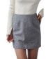 ფოტო #1 პროდუქტის Women's Lyla Brushed Tweed Mini Skirt